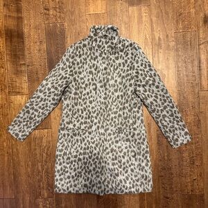Old Navy Leopard Print Coat Jacket Size Extra Small XS